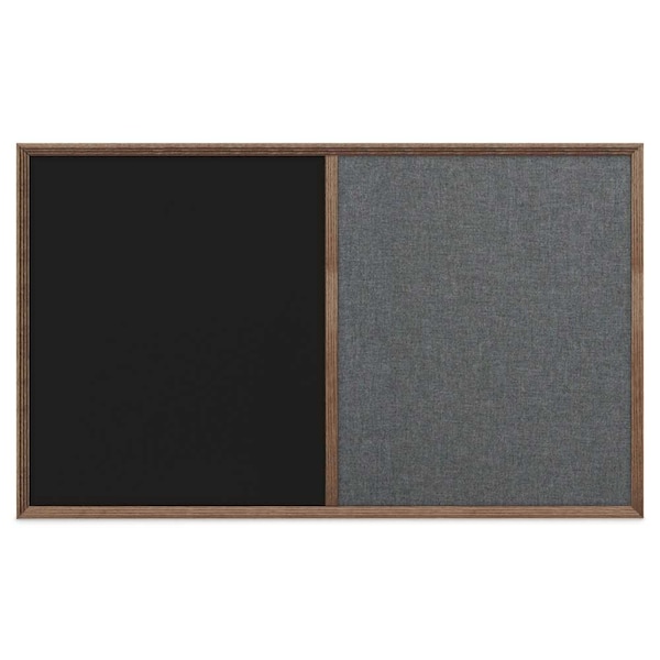 United Visual Products Slim Style Indoor Enclosed Corkboard, 18 UV501SC-BRONZE-BLACK - main